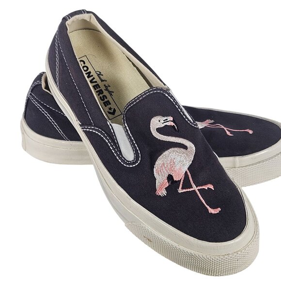 Black Converse chuck Taylor Deck Star 67 Women Slip-On Sneaker Flamingo 8 - Picture 3 of 12